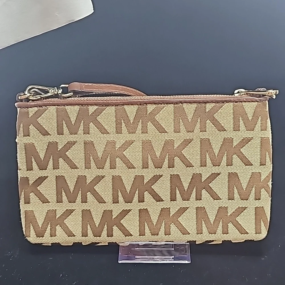 Michael Kors Brown Logo wristlet